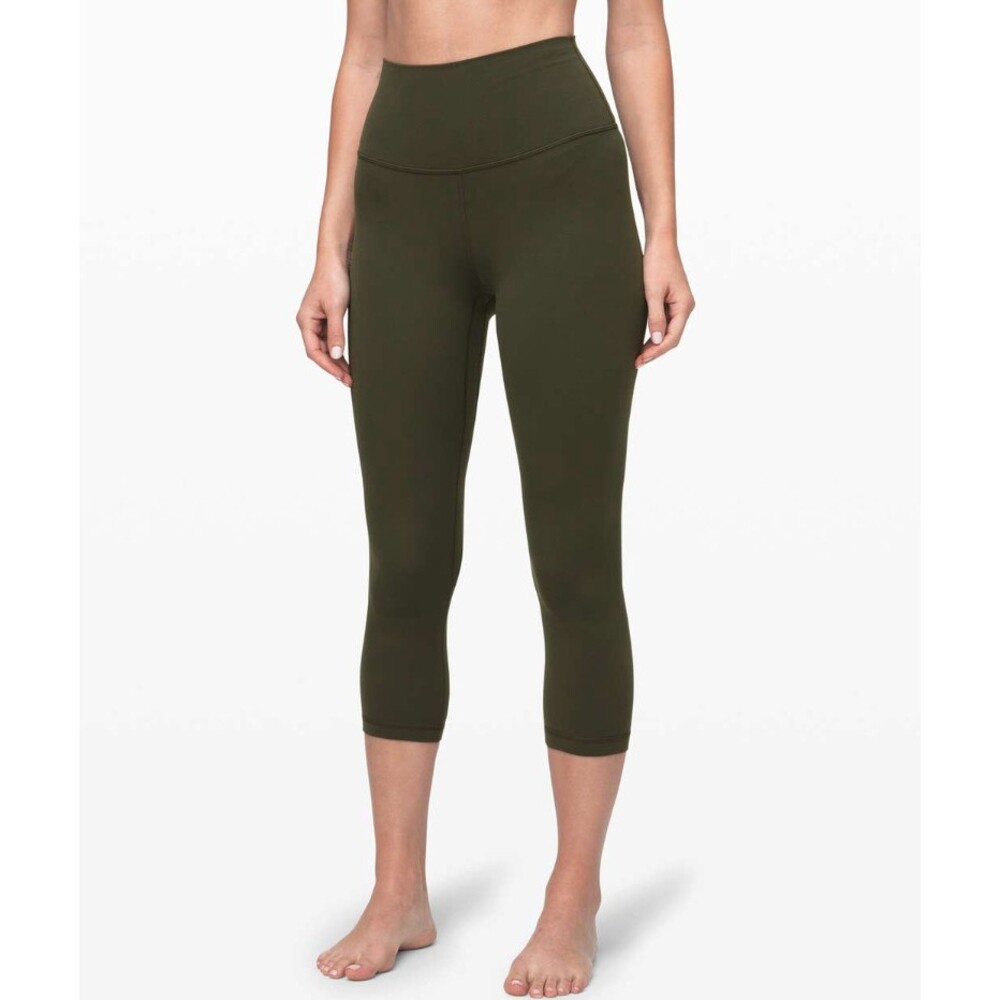 Lululemon Align Crop *21" Dark Olive Size 6